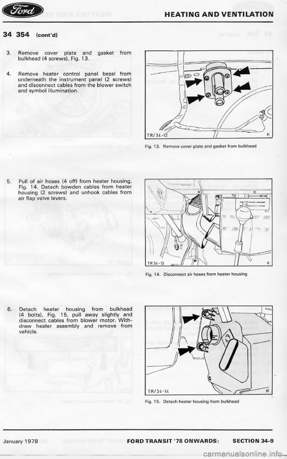FORD TRANSIT 1978  Service Repair Manual 