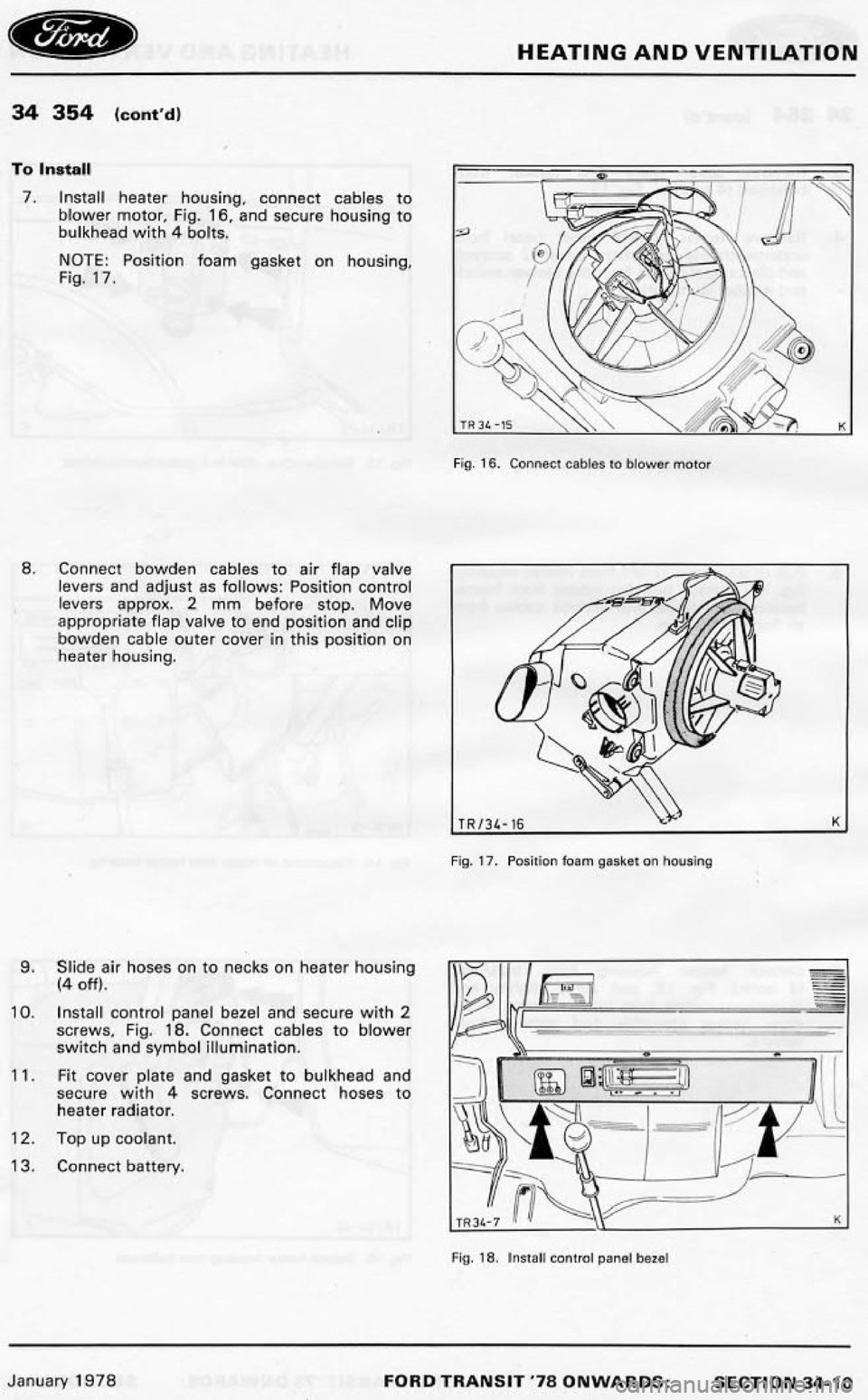 FORD TRANSIT 1978  Service Repair Manual 