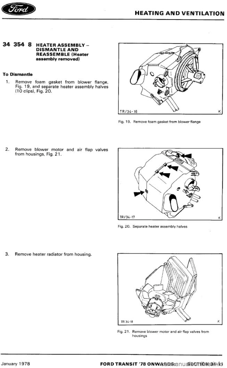FORD TRANSIT 1978  Service Repair Manual 