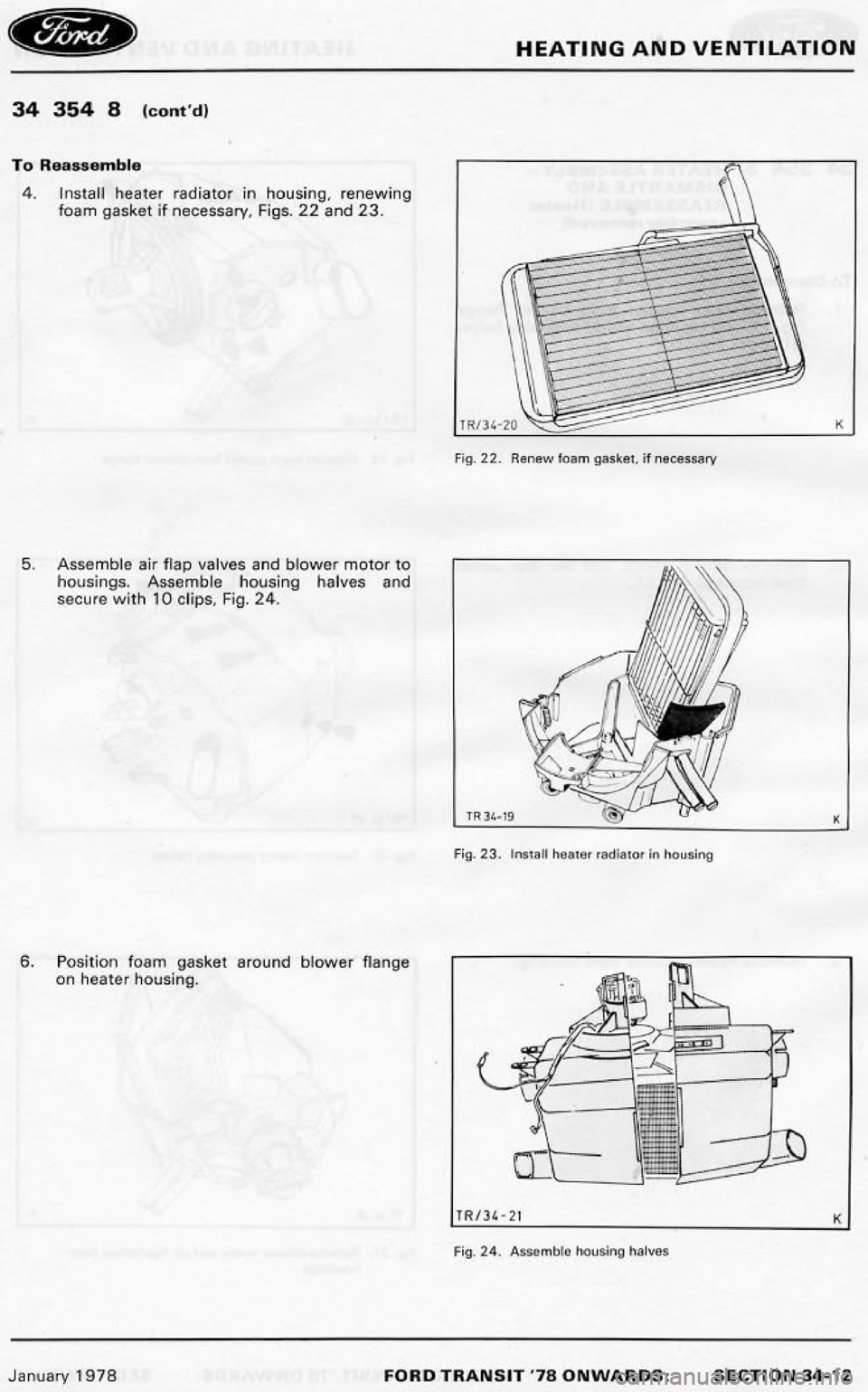 FORD TRANSIT 1978  Service Repair Manual 