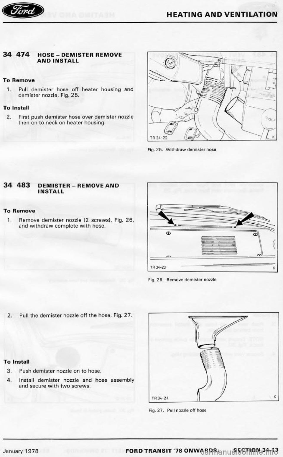 FORD TRANSIT 1978  Service Repair Manual 