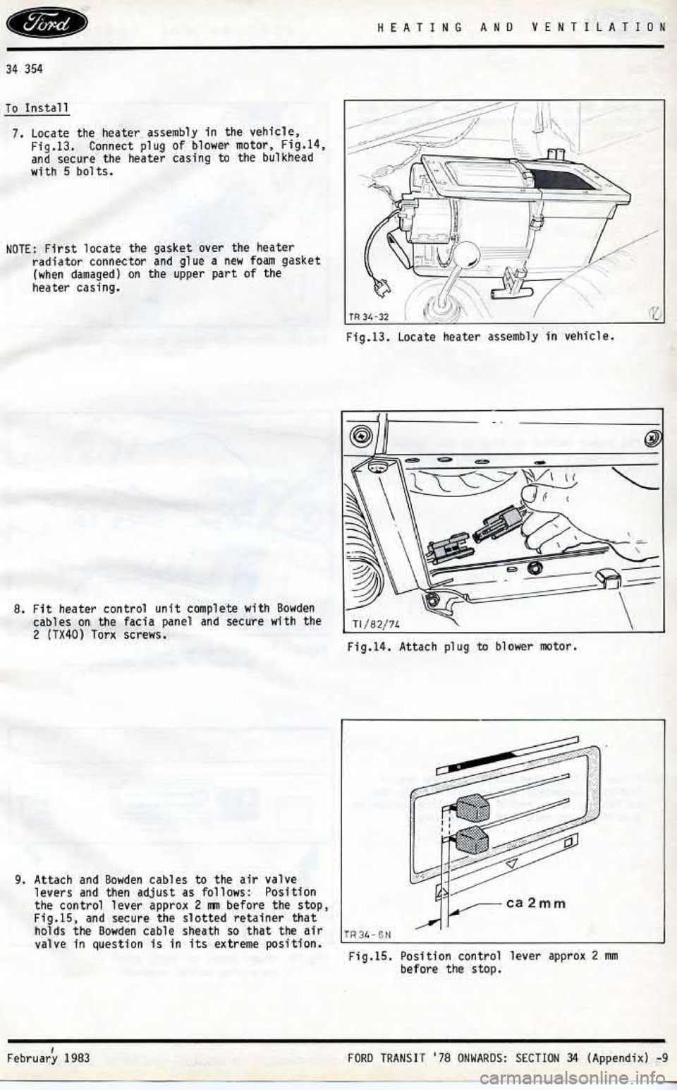 FORD TRANSIT 1978  Service Repair Manual 
