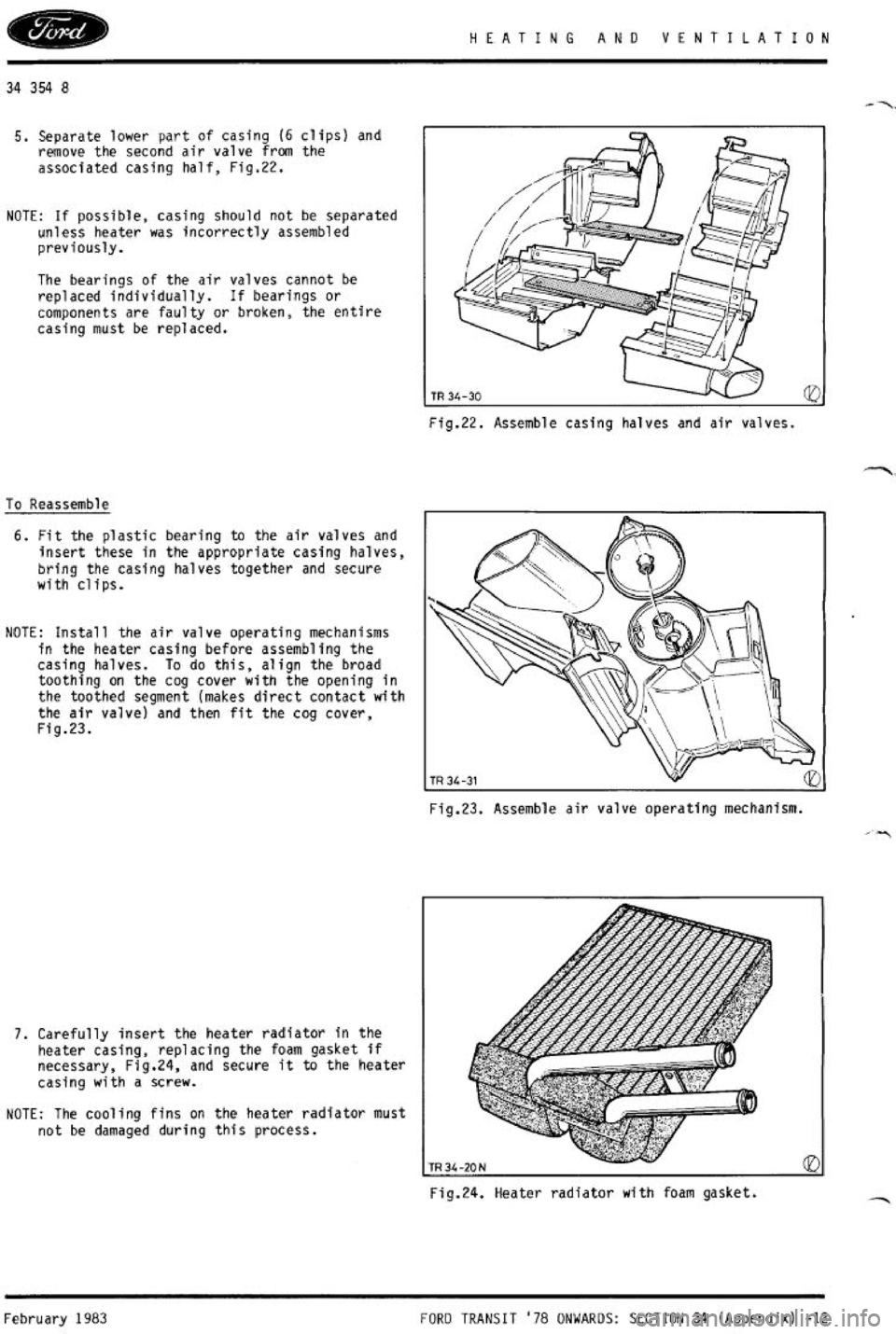 FORD TRANSIT 1978  Service Repair Manual 