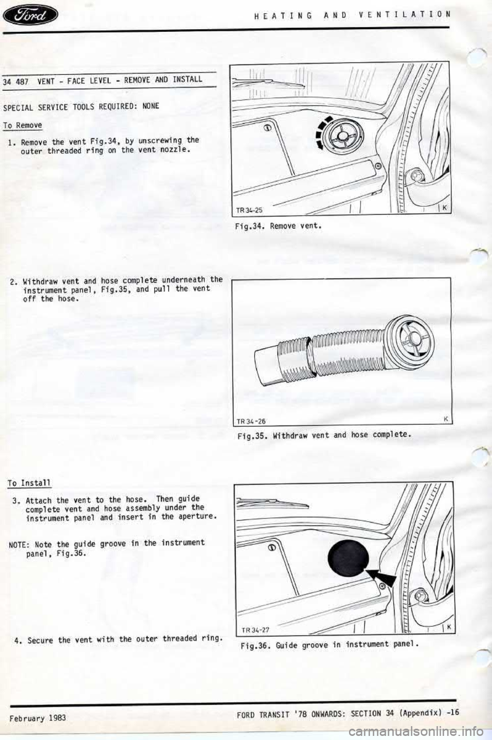 FORD TRANSIT 1978  Service Repair Manual 