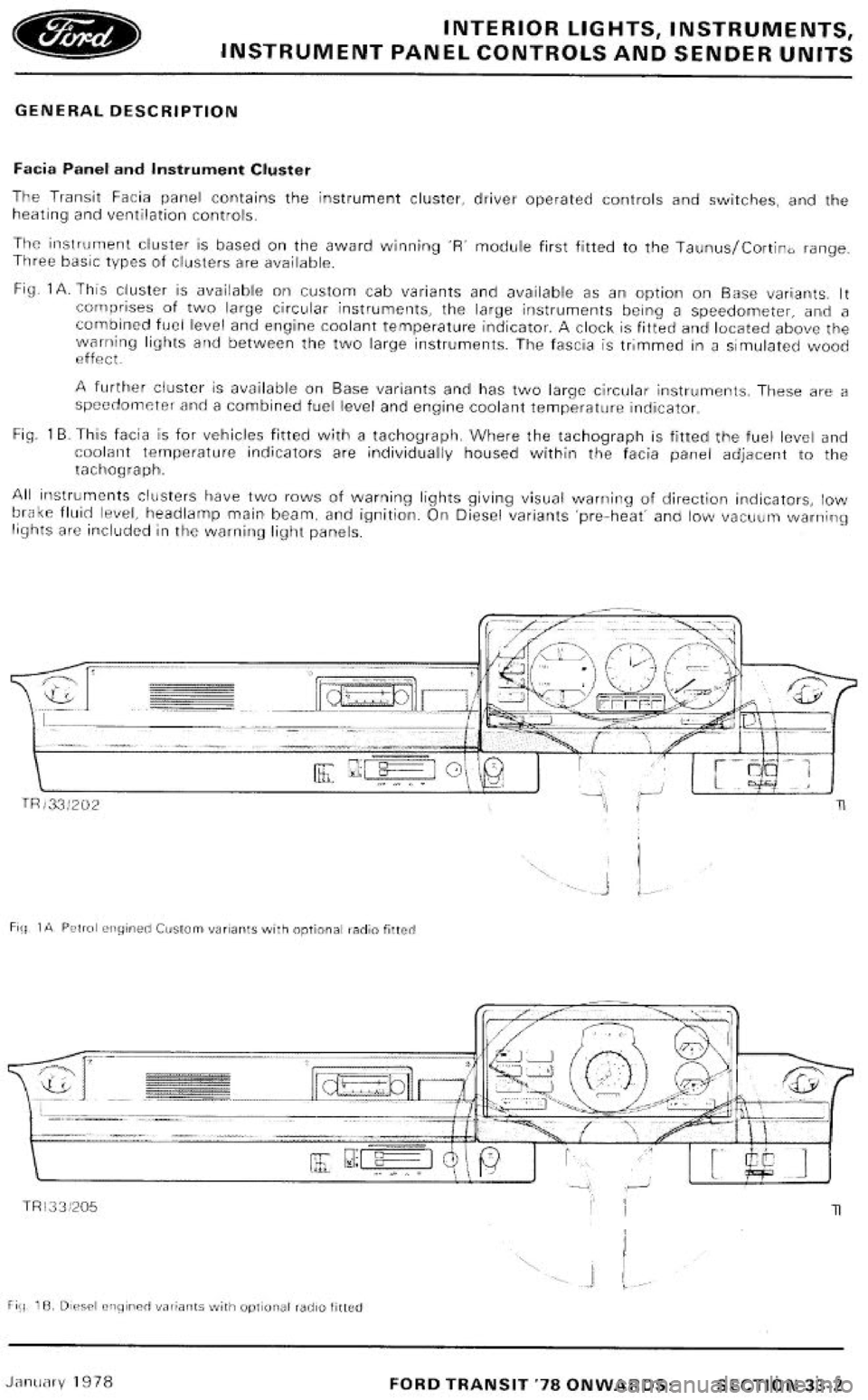 FORD TRANSIT 1978  Service Repair Manual 