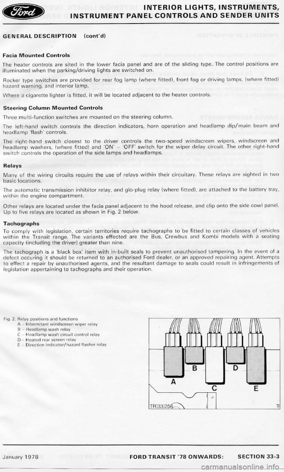 FORD TRANSIT 1978  Service Repair Manual 