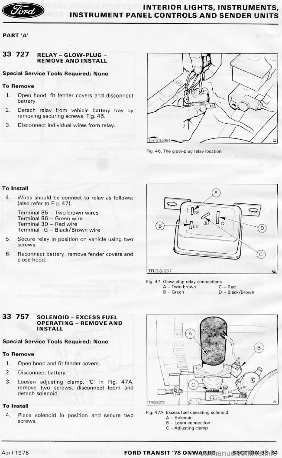FORD TRANSIT 1978  Service Repair Manual 