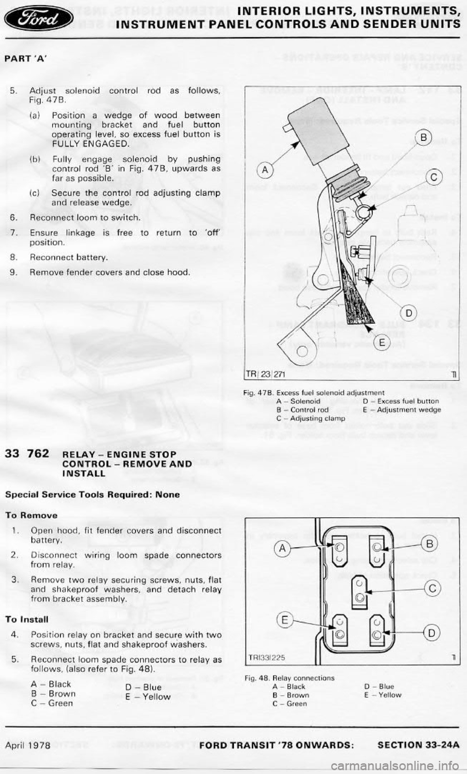 FORD TRANSIT 1978  Service Repair Manual 