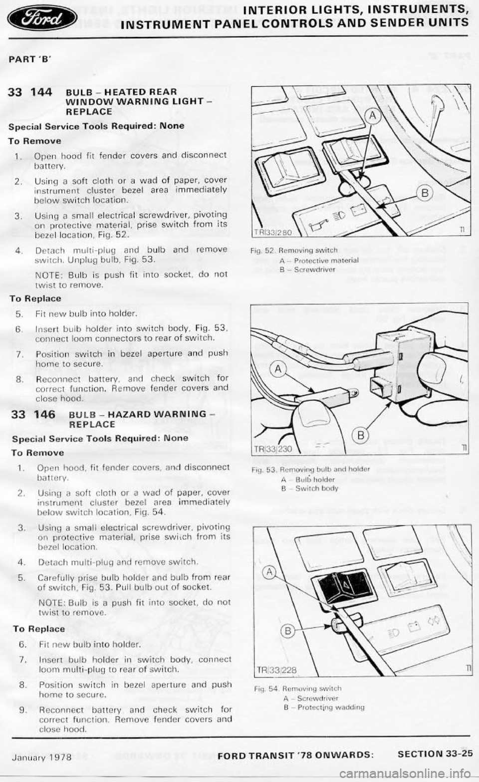 FORD TRANSIT 1978  Service Repair Manual 