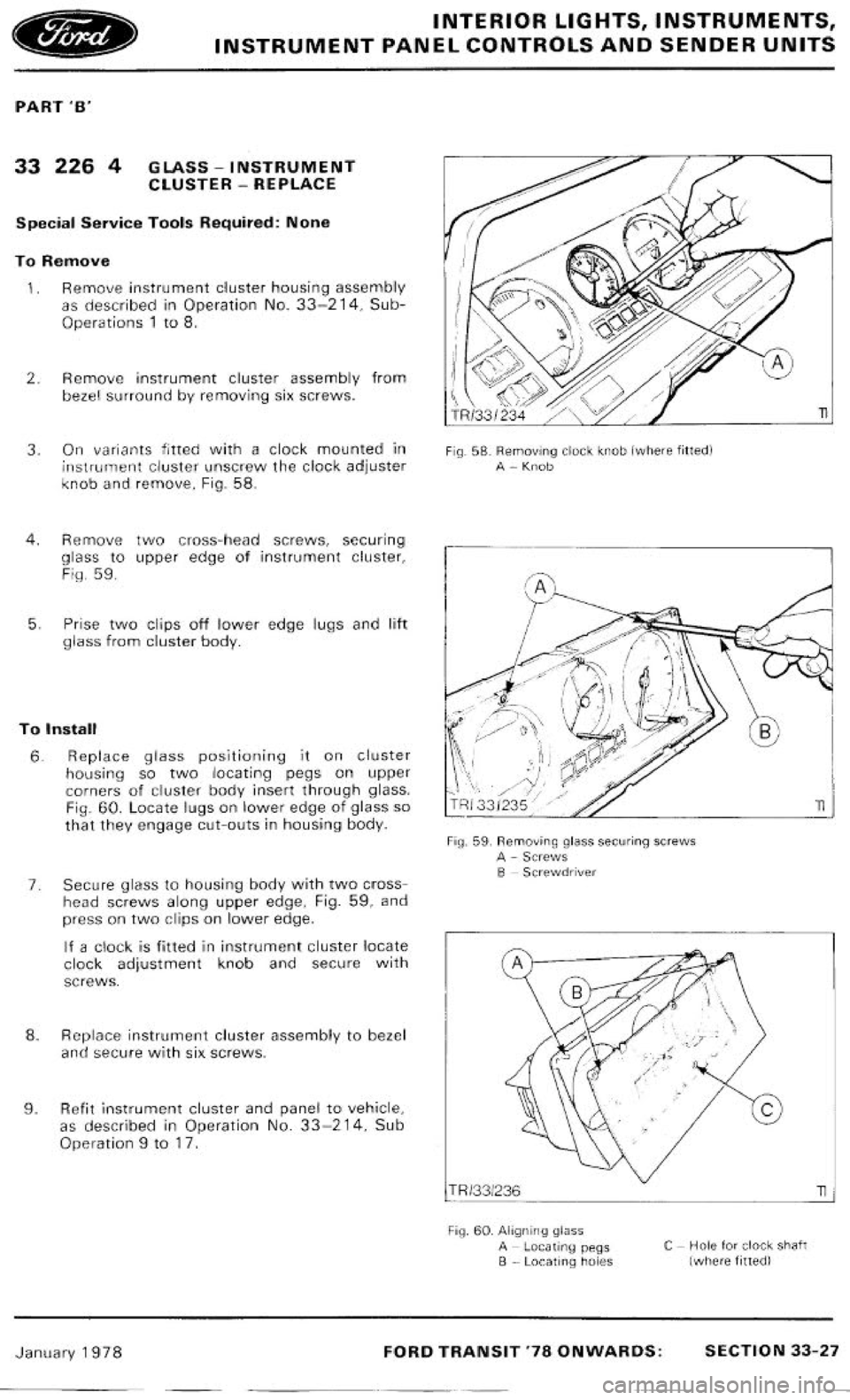 FORD TRANSIT 1978  Service Repair Manual 
