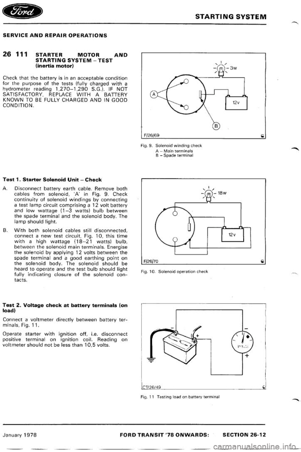 FORD TRANSIT 1978  Service Repair Manual 