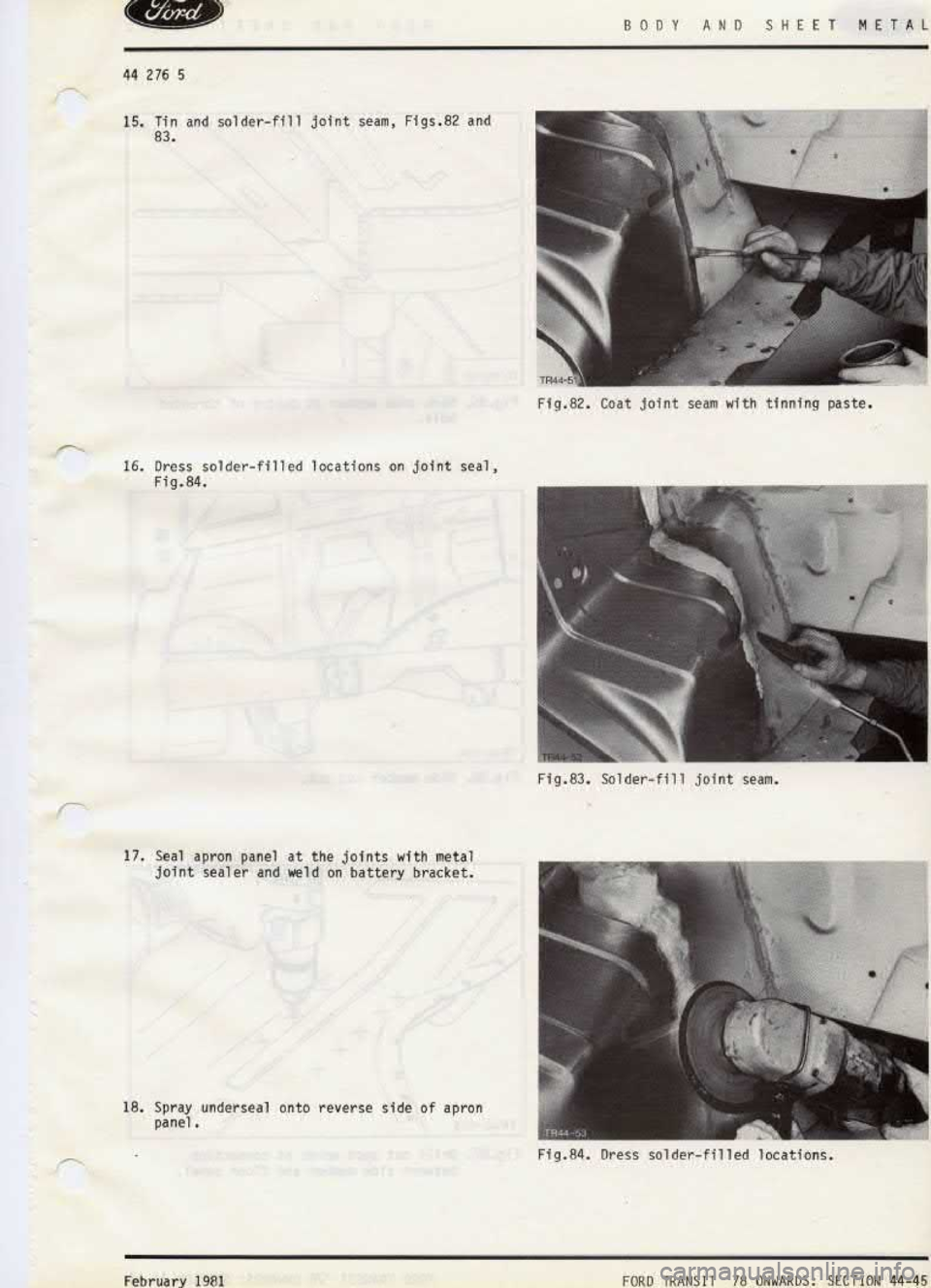 FORD TRANSIT 1978  Service Repair Manual 