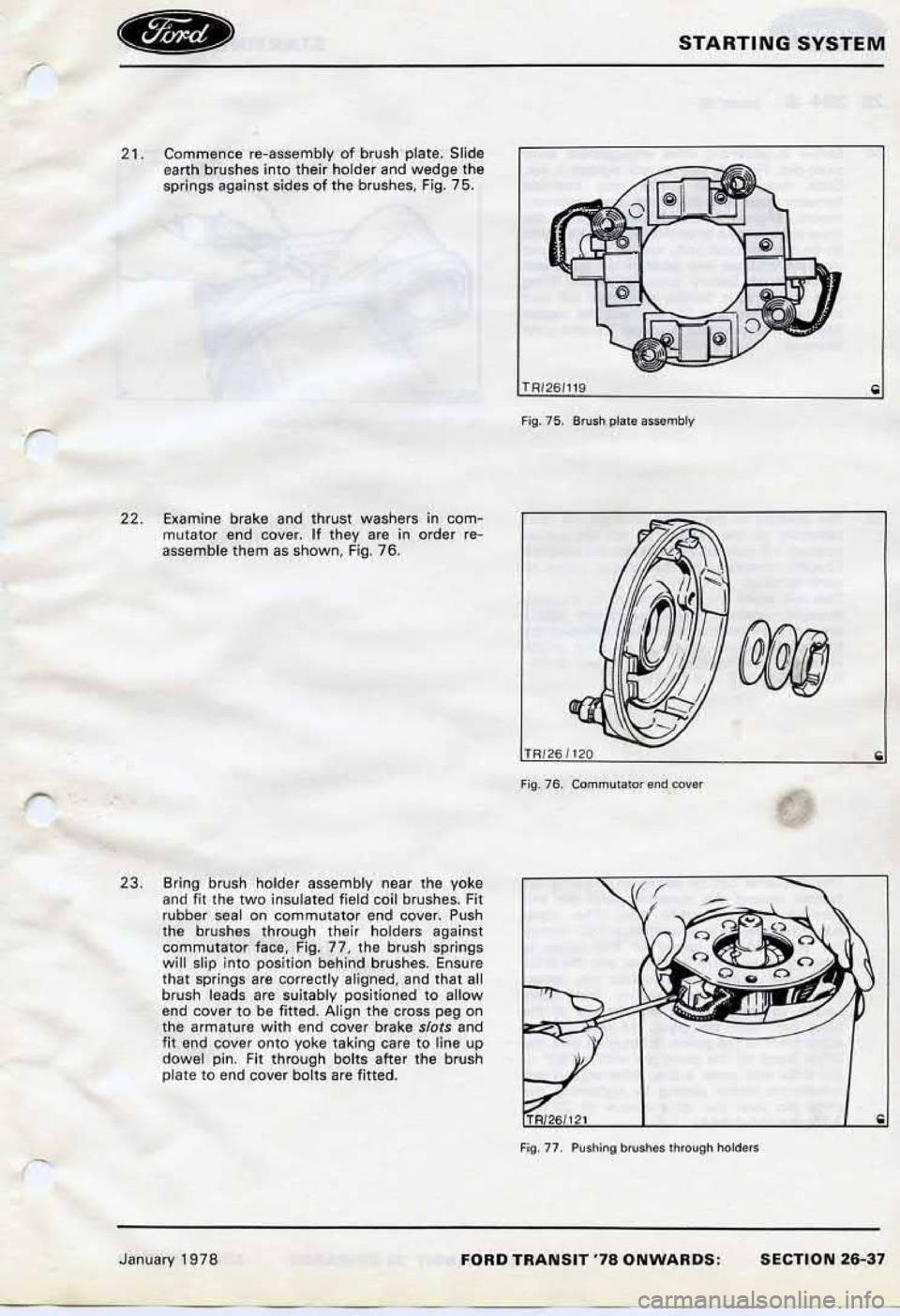 FORD TRANSIT 1978  Service Repair Manual 