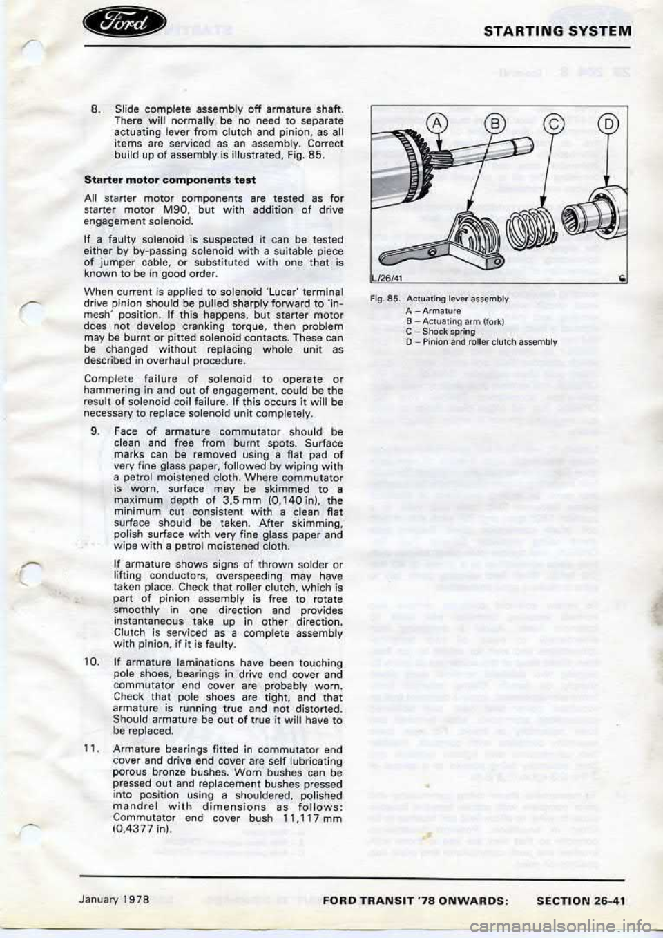 FORD TRANSIT 1978  Service Repair Manual 