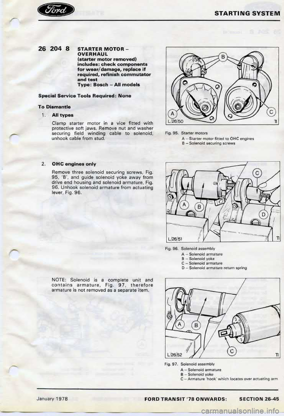FORD TRANSIT 1978  Service Repair Manual 