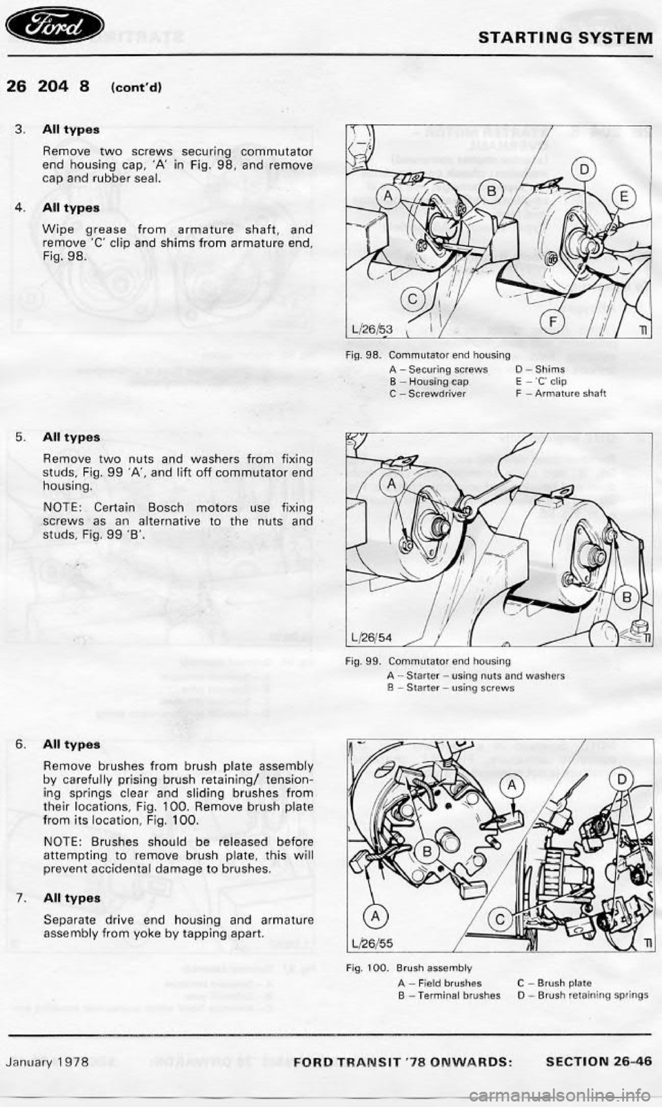 FORD TRANSIT 1978  Service Repair Manual 