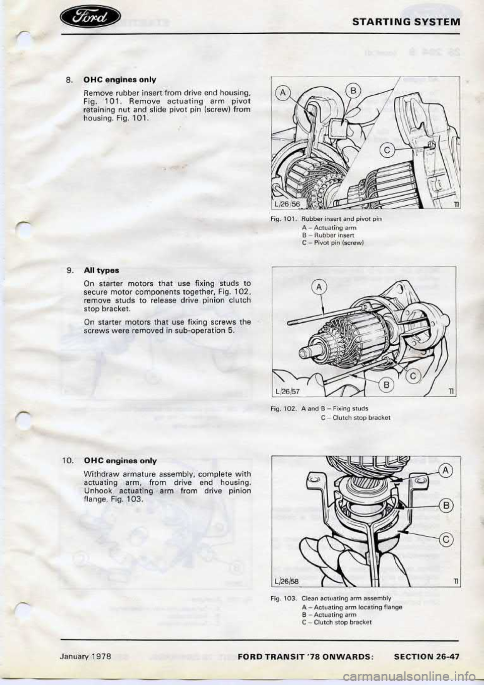 FORD TRANSIT 1978  Service Repair Manual 