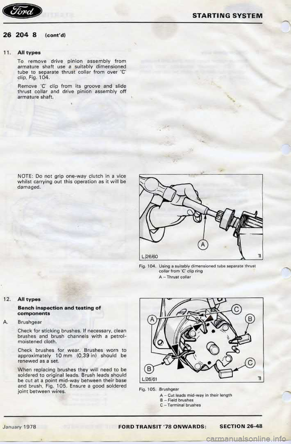 FORD TRANSIT 1978  Service Repair Manual 