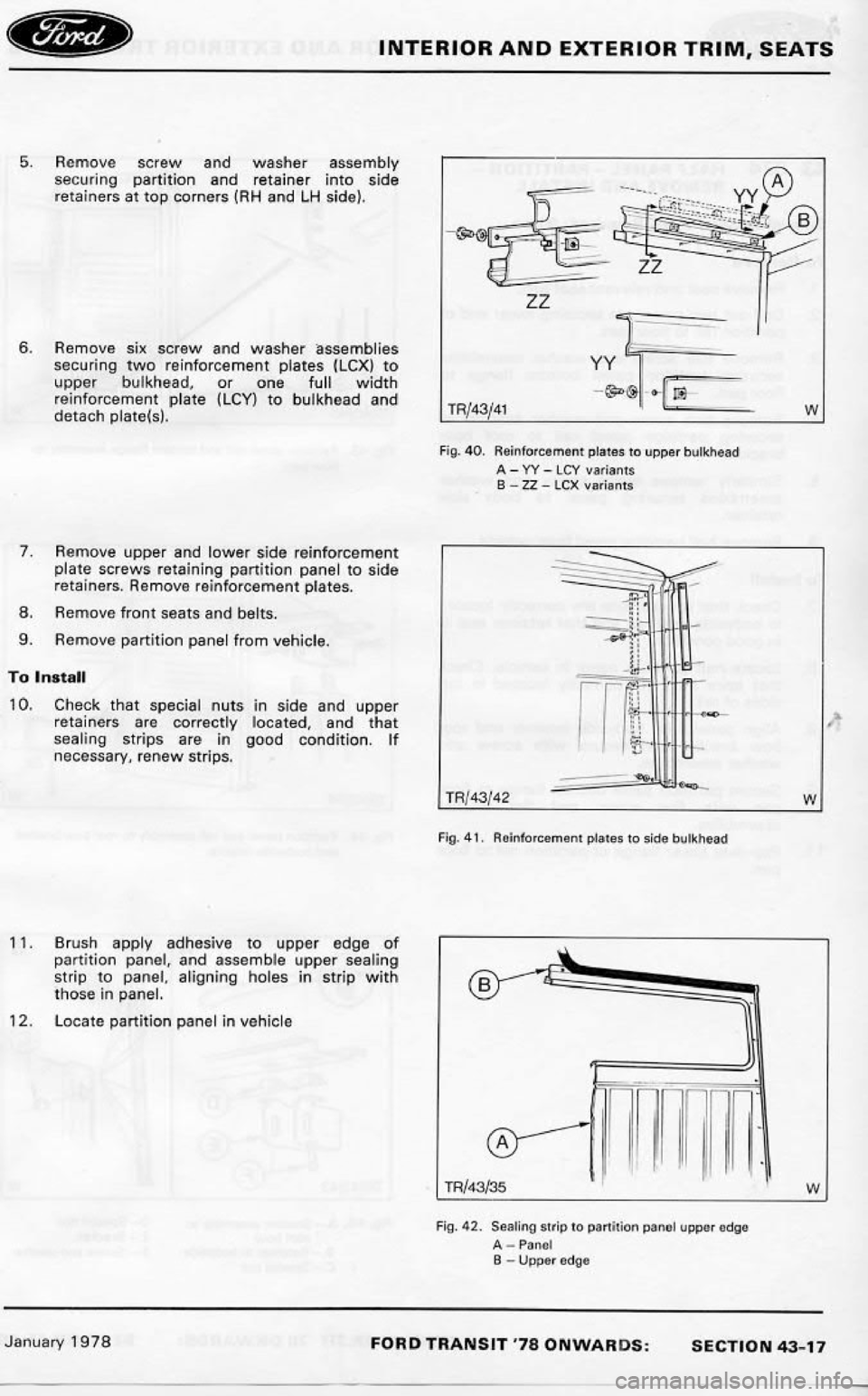 FORD TRANSIT 1978  Service Repair Manual 