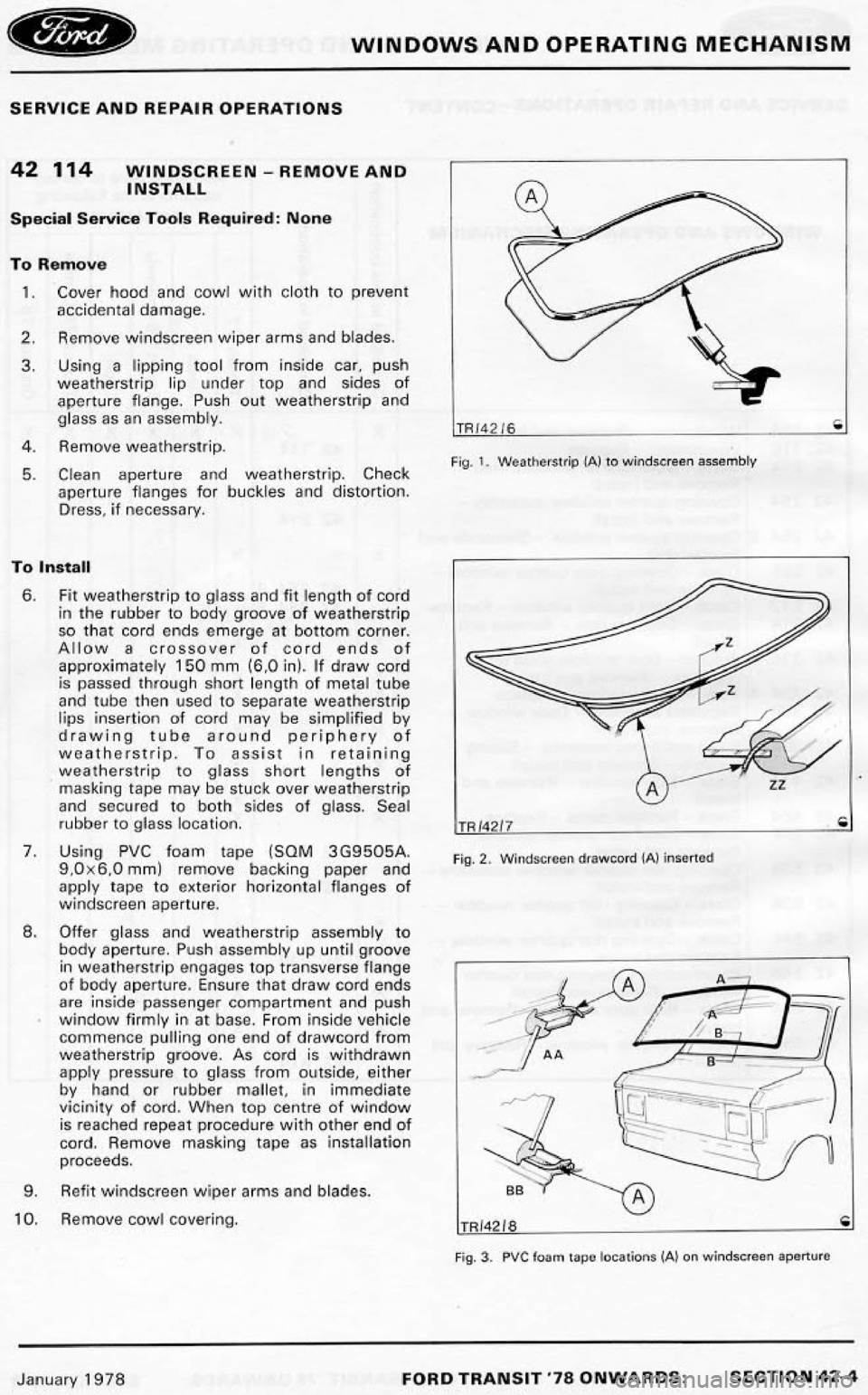 FORD TRANSIT 1978  Service Repair Manual 