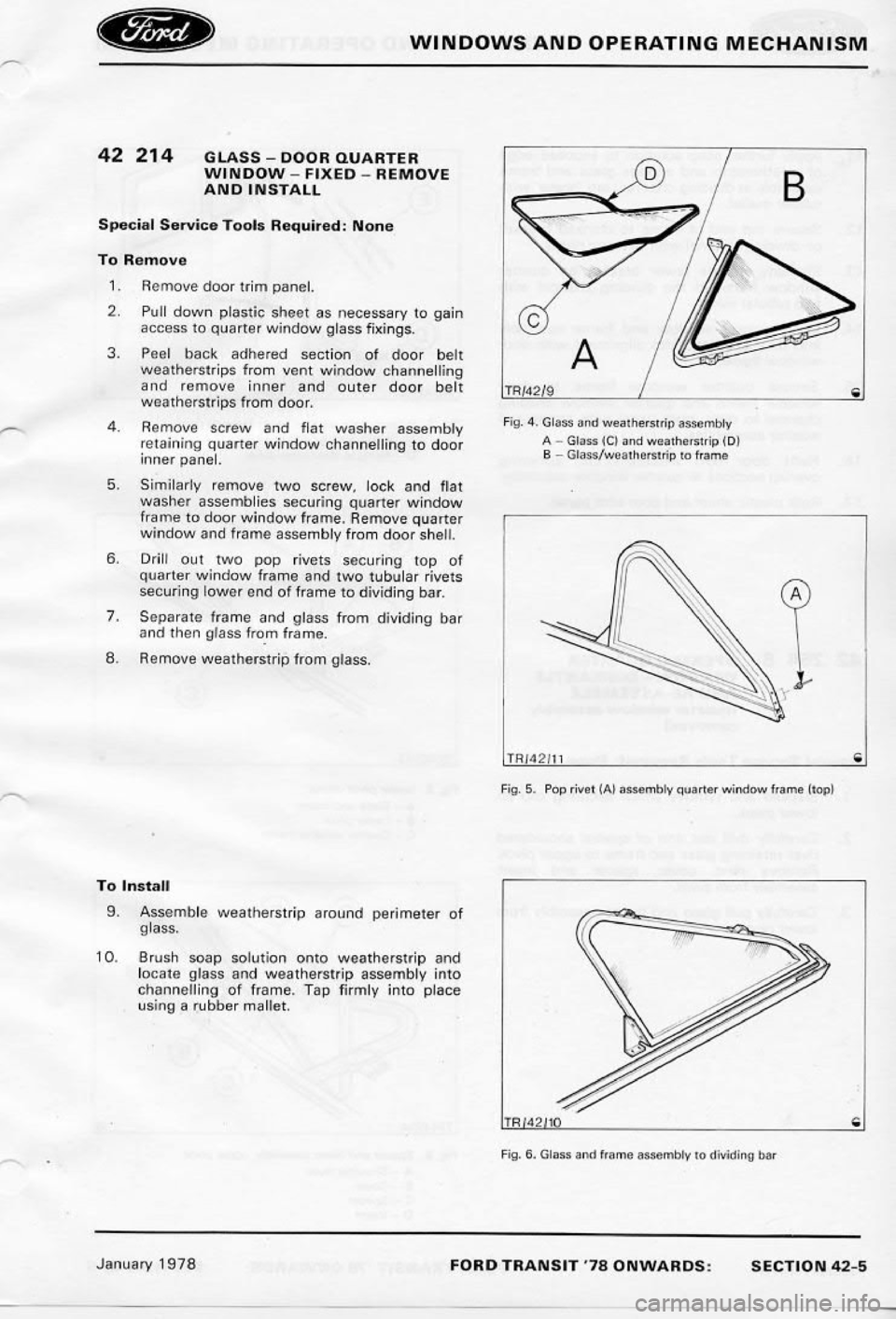 FORD TRANSIT 1978  Service Repair Manual 