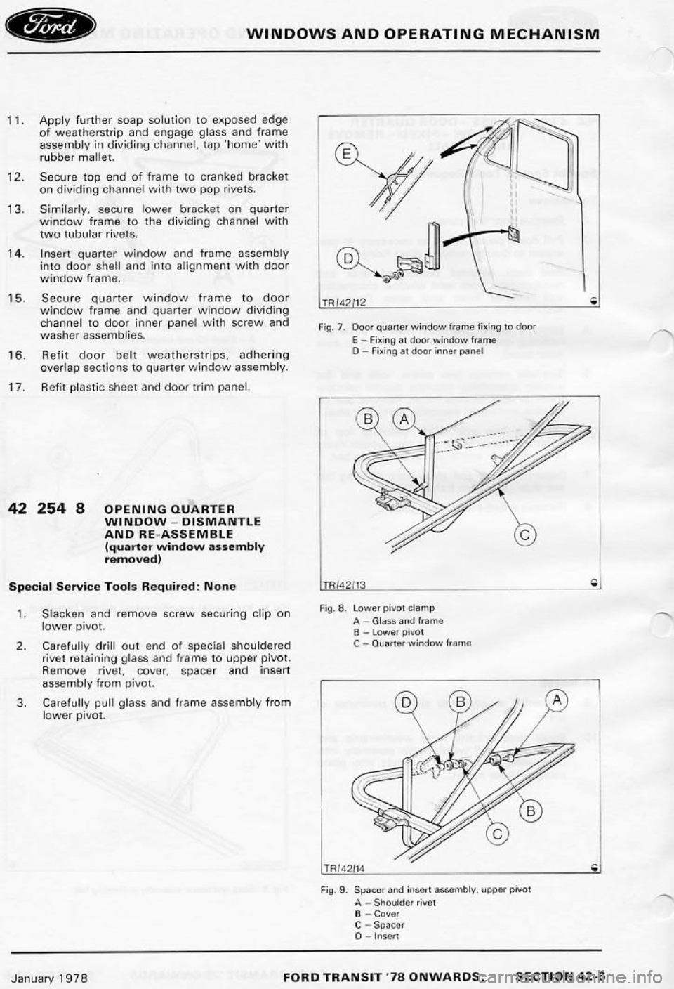 FORD TRANSIT 1978  Service Repair Manual 