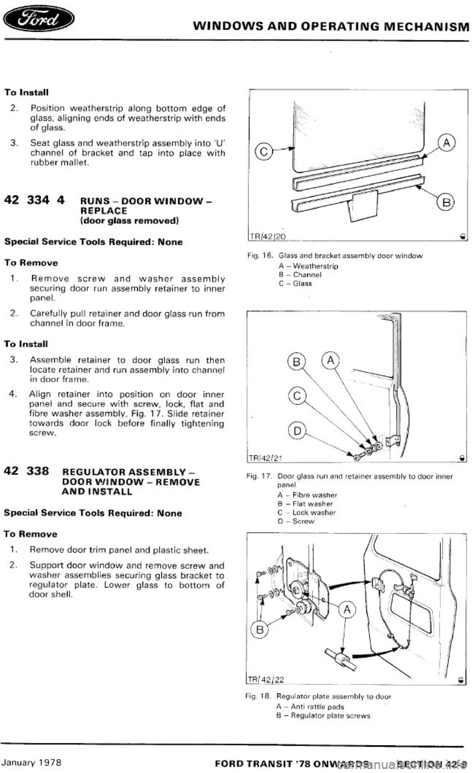 FORD TRANSIT 1978  Service Repair Manual 