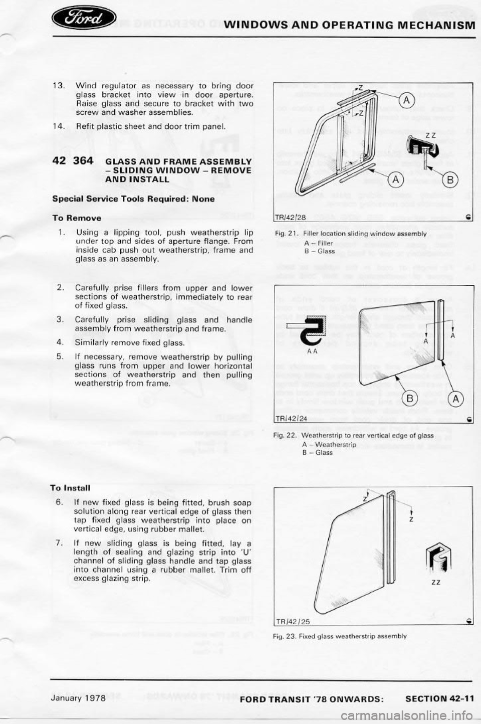 FORD TRANSIT 1978  Service Repair Manual 