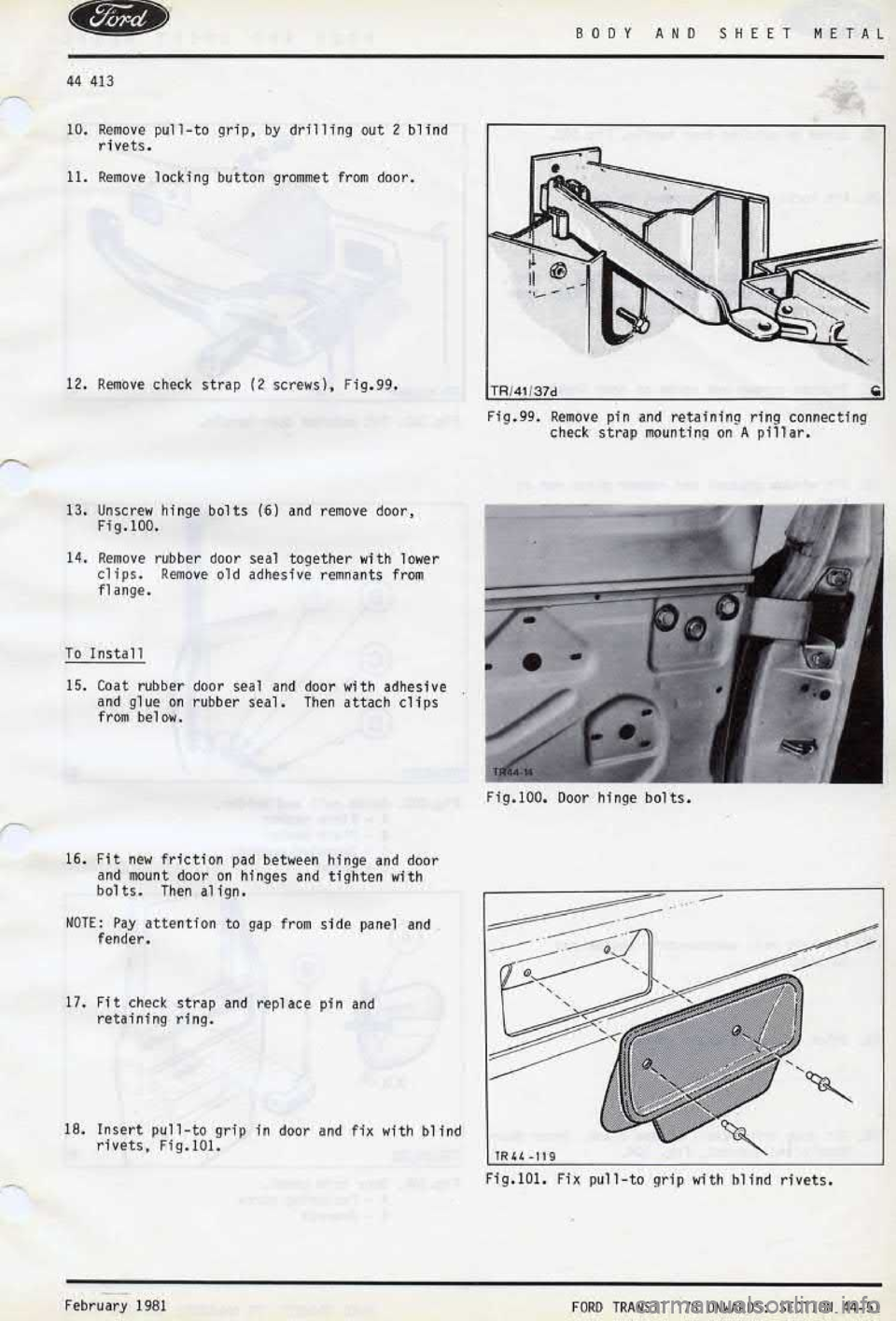 FORD TRANSIT 1978  Service Repair Manual 