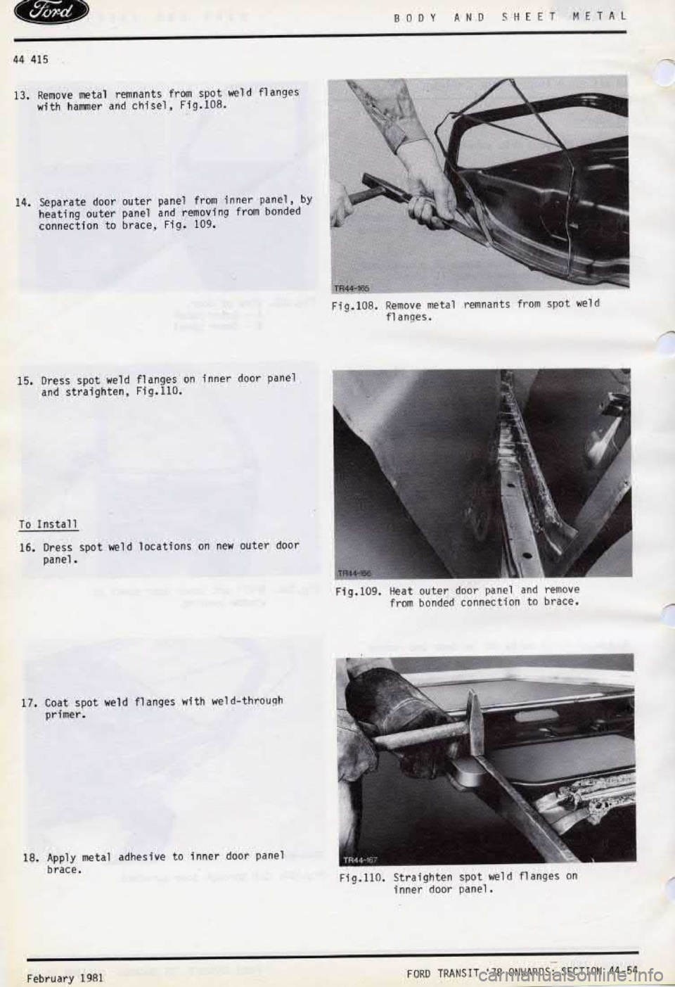FORD TRANSIT 1978  Service Repair Manual 