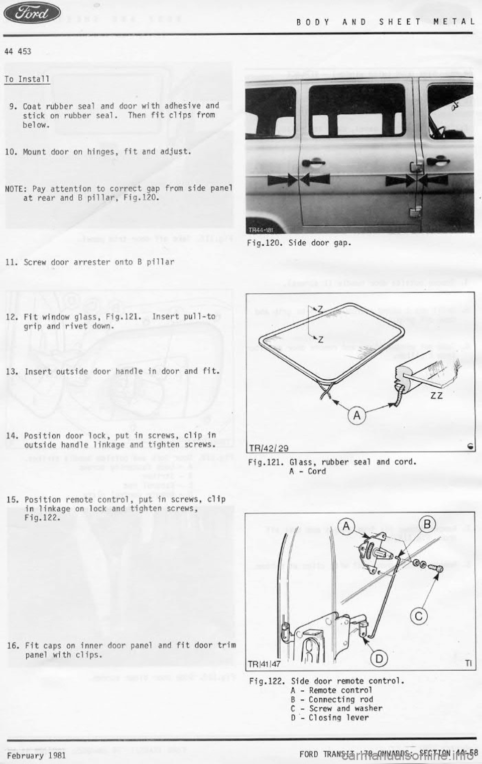 FORD TRANSIT 1978  Service Repair Manual 