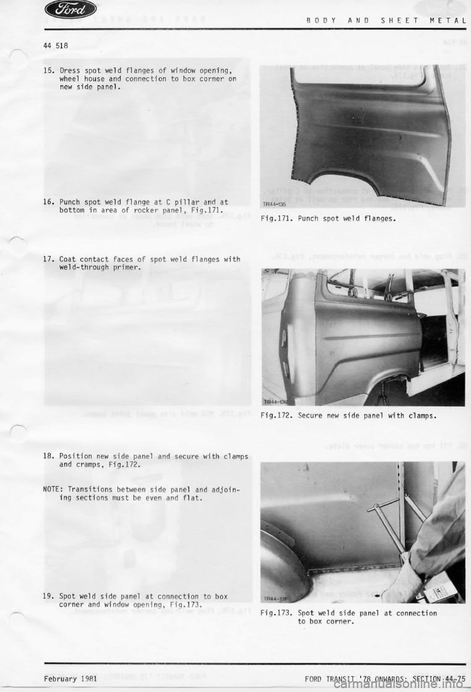 FORD TRANSIT 1978  Service Repair Manual 