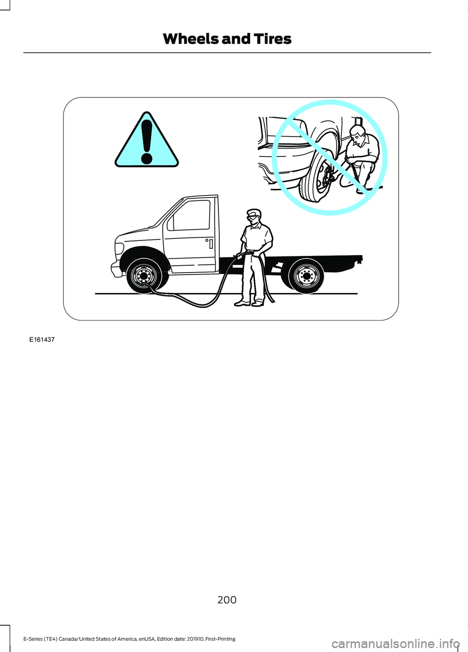 FORD E SERIES 2021  Owners Manual 200
E-Series (TE4) Canada/United States of America, enUSA, Edition date: 201910, First-Printing Wheels and TiresE161437  