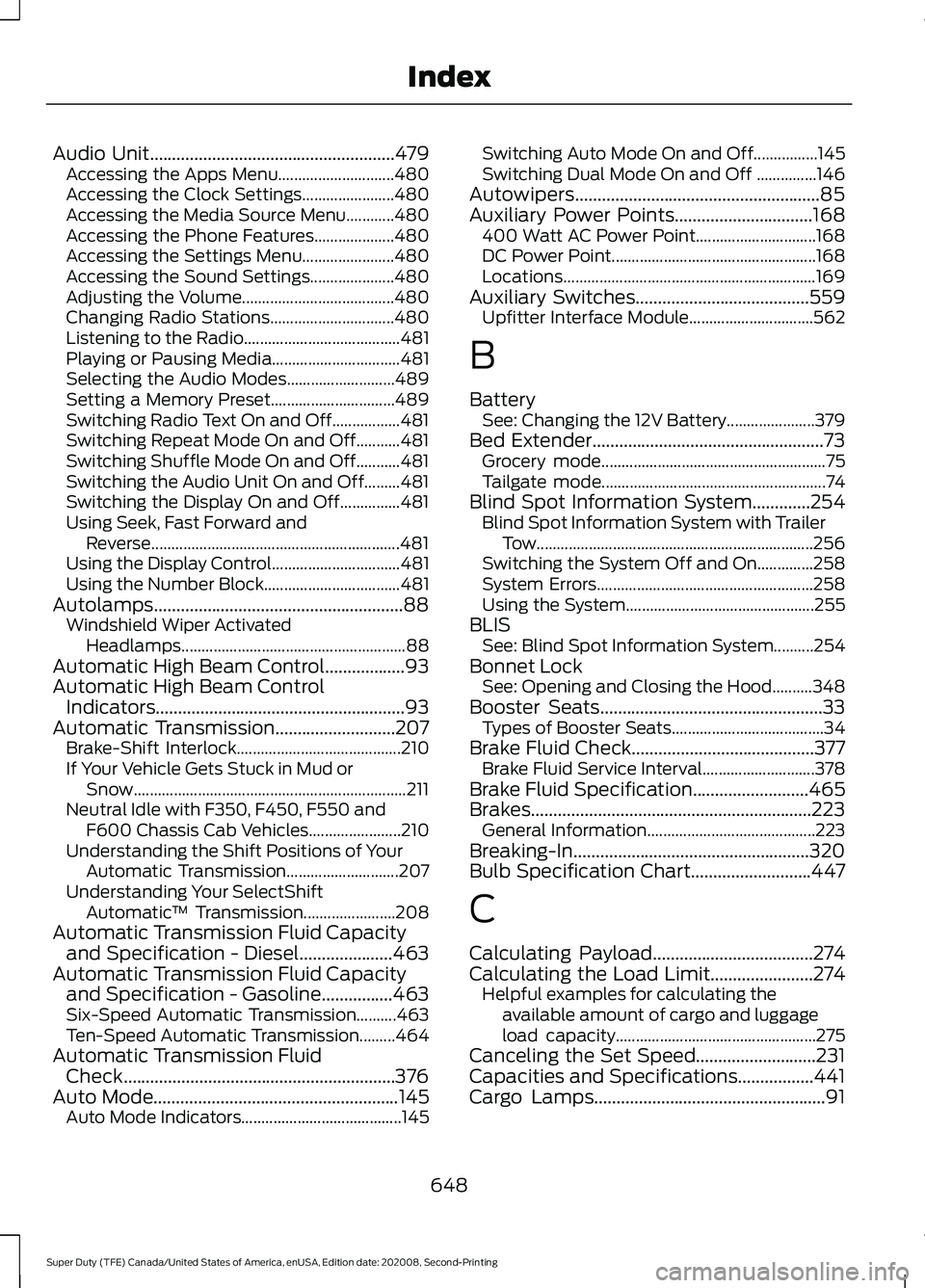FORD SUPER DUTY 2021  Owners Manual Audio Unit.......................................................479
Accessing the Apps Menu............................. 480
Accessing the Clock Settings....................... 480
Accessing the Medi