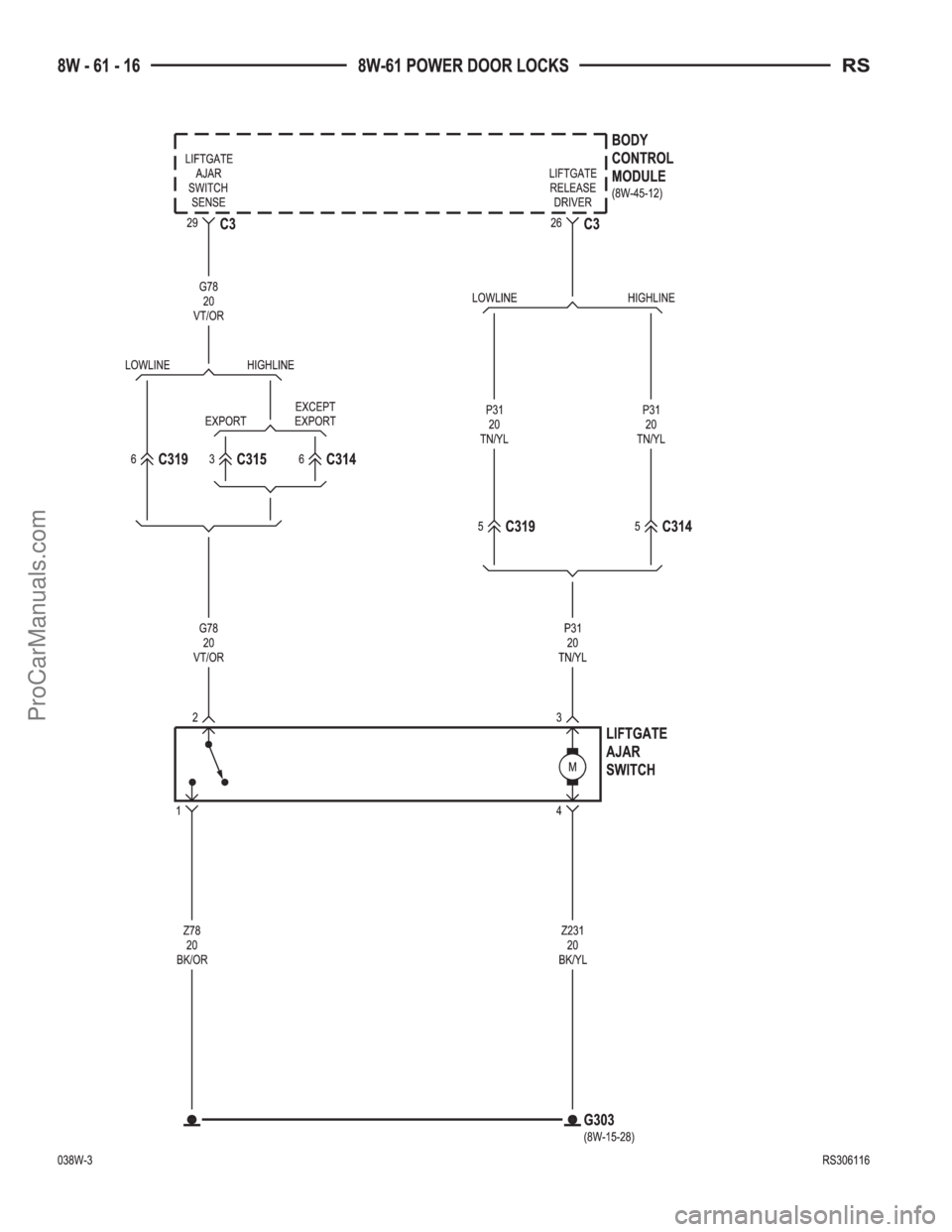 DODGE TOWN AND COUNTRY 2003  Service Manual ProCarManuals.com 