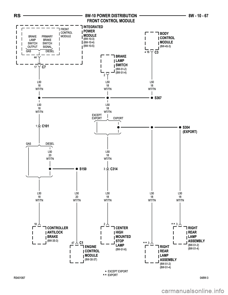 DODGE TOWN AND COUNTRY 2004  Service Manual 