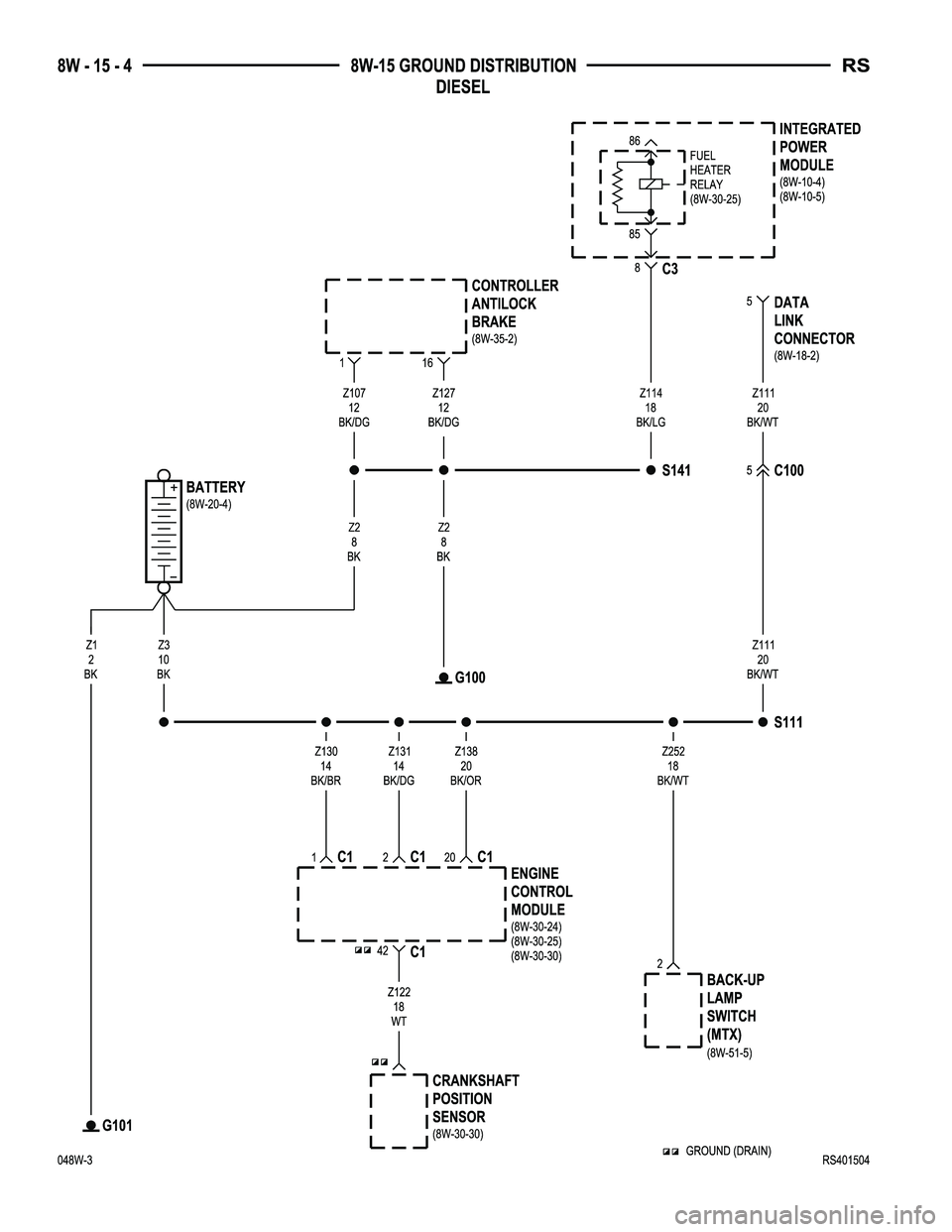 DODGE TOWN AND COUNTRY 2004  Service Manual 