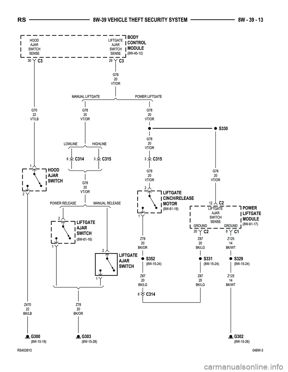 DODGE TOWN AND COUNTRY 2004  Service Manual 