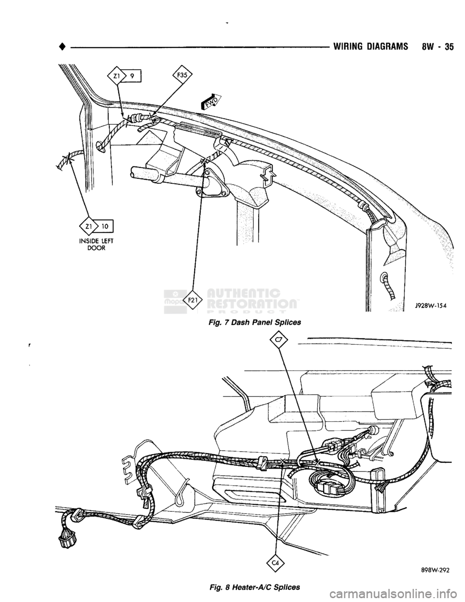 DODGE TRUCK 1993  Service Repair Manual 
Fig.
 8
 Heater-A/C
 Splices   