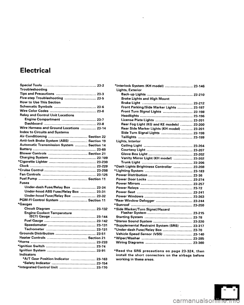 HONDA ACCORD 1995  Service Repair Manual 
