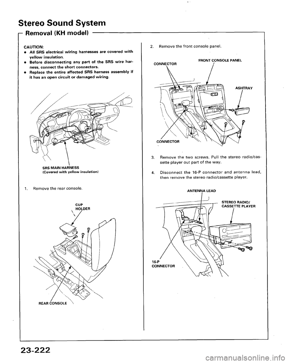 HONDA ACCORD 1995  Service Repair Manual 
