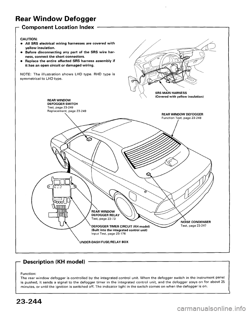 HONDA ACCORD 1995  Service Repair Manual 