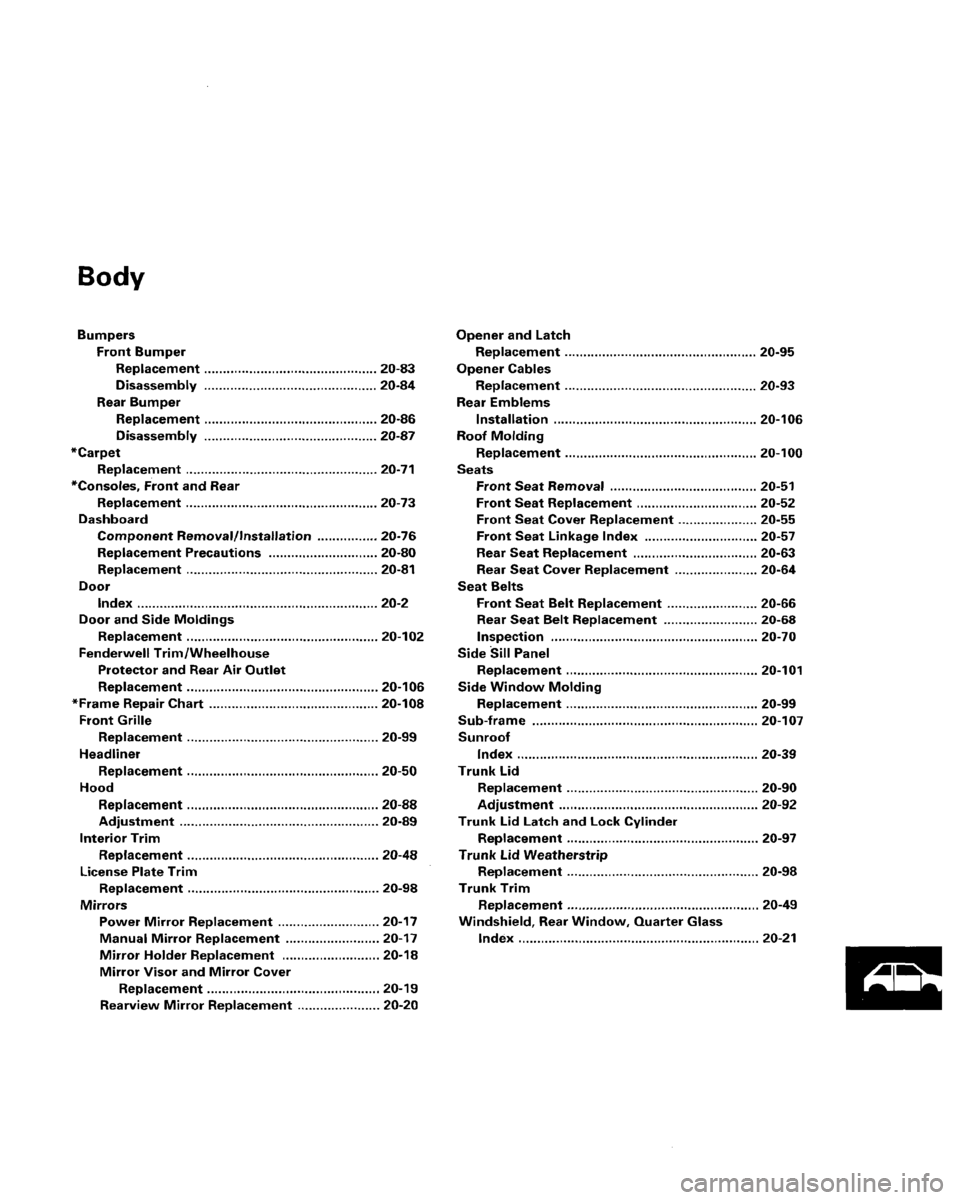 HONDA ACCORD 1995  Service Repair Manual 