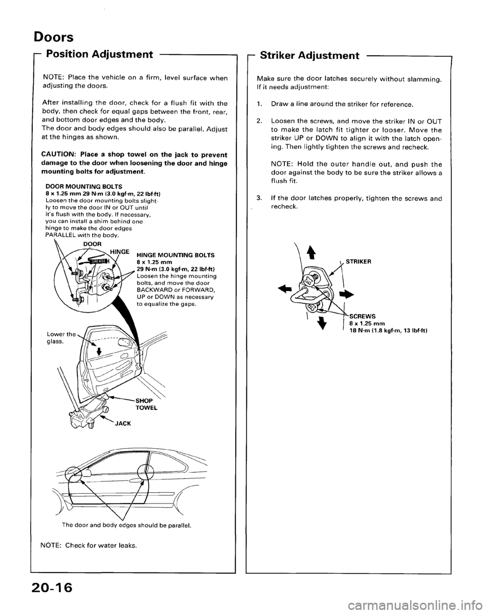 HONDA ACCORD 1995  Service Repair Manual 
