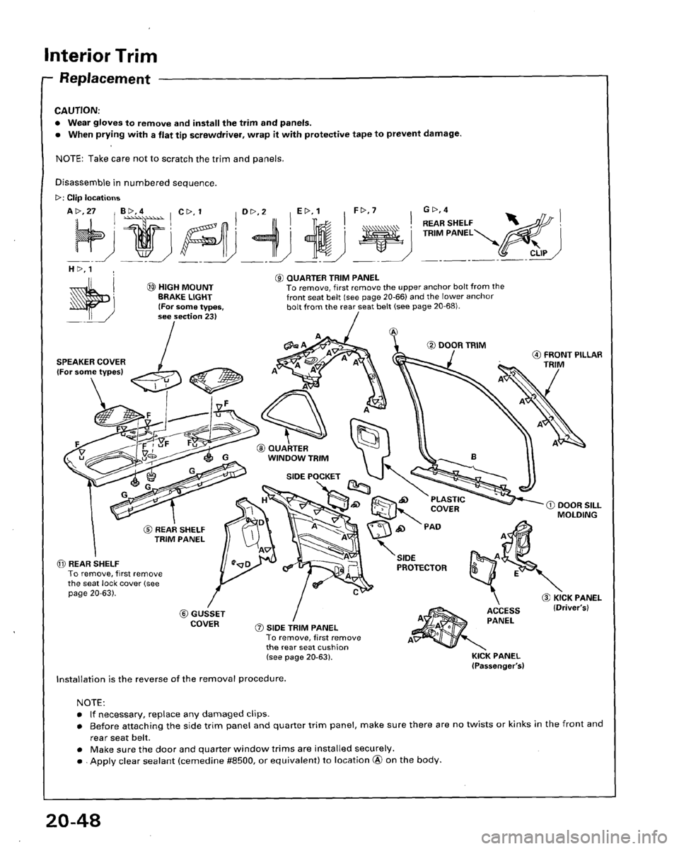 HONDA ACCORD 1995  Service Repair Manual 