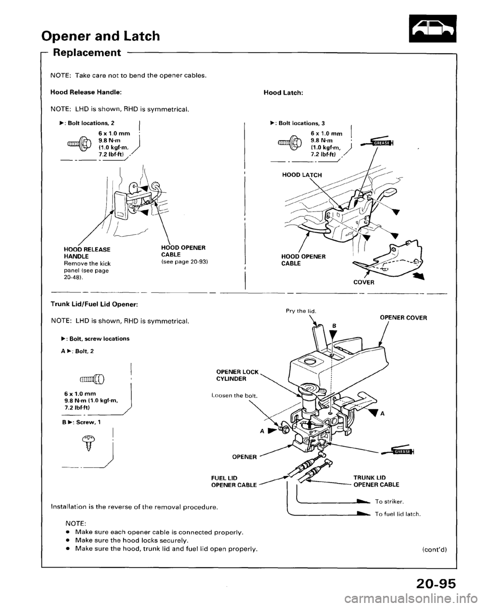 HONDA ACCORD 1995  Service Repair Manual 