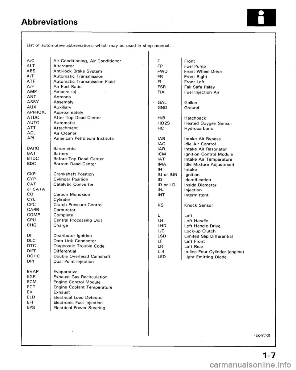 HONDA ACCORD 1996  Service Manual Supplement 