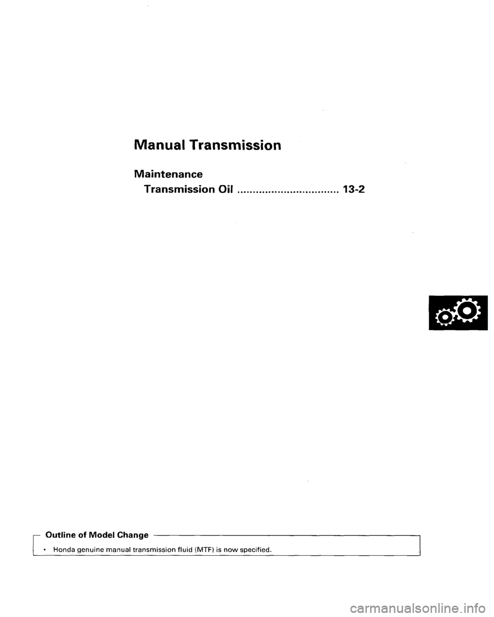 HONDA ACCORD 1996  Service Manual Supplement 