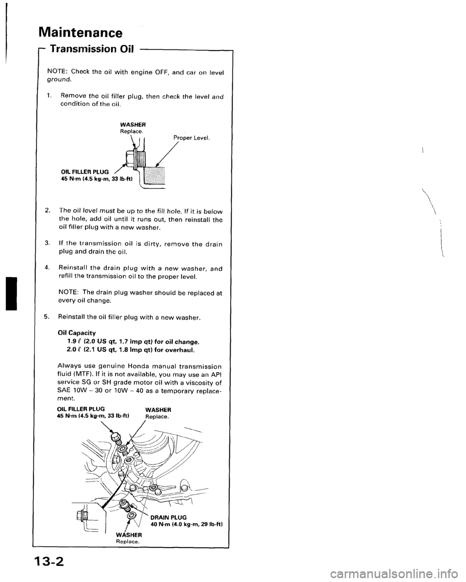 HONDA ACCORD 1996  Service Manual Supplement 