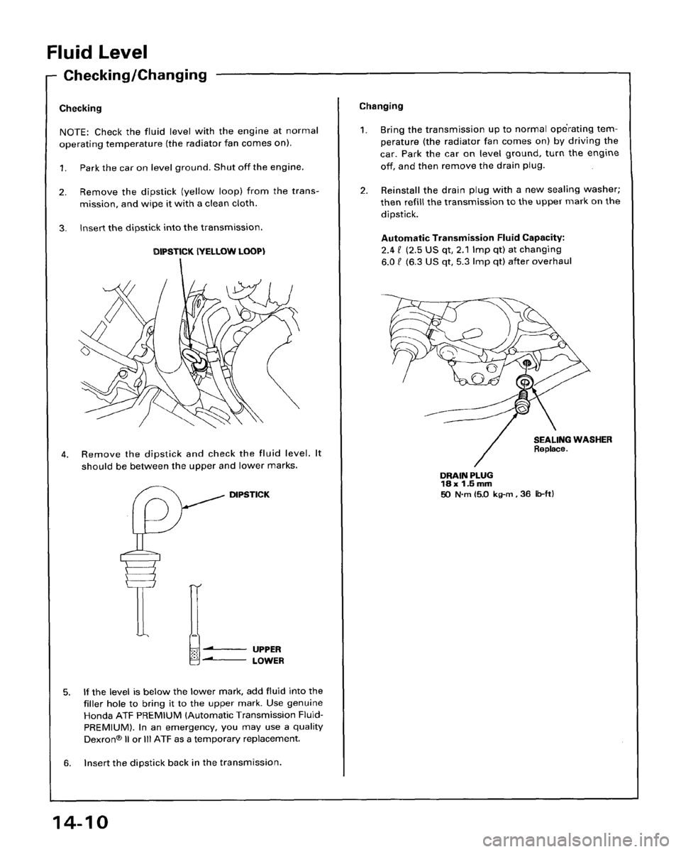 HONDA ACCORD 1996  Service Manual Supplement 
